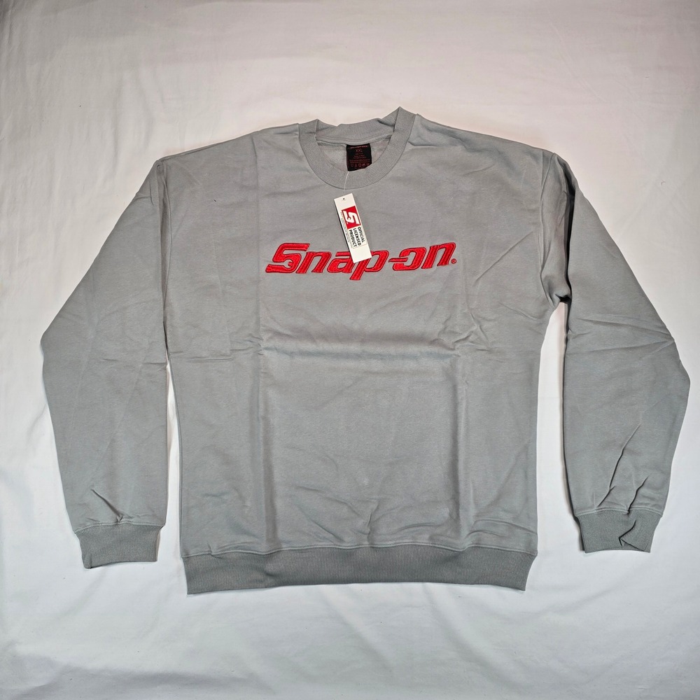 Snap-on Tools Mens XXL Gray Embroidered Logo Sweatshirt Crewneck New With Tags